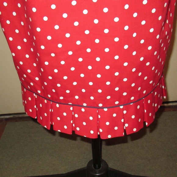 Vintage 80's Roberto Dei Como Italy Red White Polka Dot Dress sz 8 EUC - Picture 3 of 6